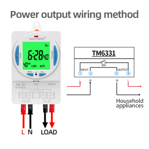 Heavy Duty 7 Days Programmable Bell <strong>Timer</strong> TM6337 40 ON/OFF, 30A, 85-265VAC LCD Screen 5 Color Backlight for School Factory - Product Image 6