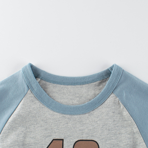 Ins mode haut nouveau <span class=keywords><strong>pull</strong></span> enfants vêtements contraste couleur coton dessin animé lettre imprimé Simple <span class=keywords><strong>garçon</strong></span> vêtements - Product Image 3