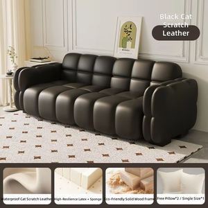 <span class=keywords><strong>Canapé</strong></span> trois places en tissu crème, résistant, amovible et lavable, pour salon, chambre, petit appartement, tendance sur internet - Product Image 5