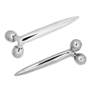 Vẻ đẹp công cụ cơ thể da nâng mỏng thép không gỉ làm mát quả bóng Massager 3D V mặt băng con lăn <span class=keywords><strong>massage</strong></span> mặt máy - Product Image 1