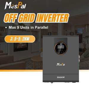 Onduleur solaire hybride MPPT à onde sinusoïdale pure Mespal monophasé 5,2 kW, onduleur solaire hybride 5 kW, parallèle, 9 unités disponibles - Product Image 1
