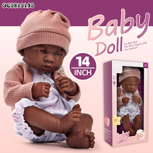 Muñeca reborn de silicona negra de 14 pulgadas para bebé, bebé real - Product Image 2
