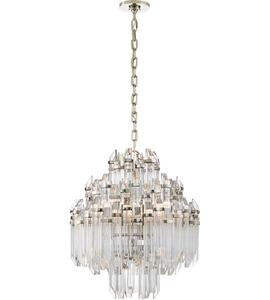Suspension Cano Lighting Chrome Ice Pillar, colonnes en verre facetté superposées, éclairage de plafond de luxe pour la maison - Product Image 1