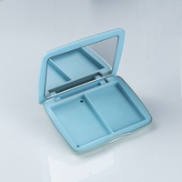 Palette de fard à joues magnétique double teinte personnalisée surligneur 2 casseroles vides en plastique ABS pour cosmétiques boîte incluse pour l'emballage