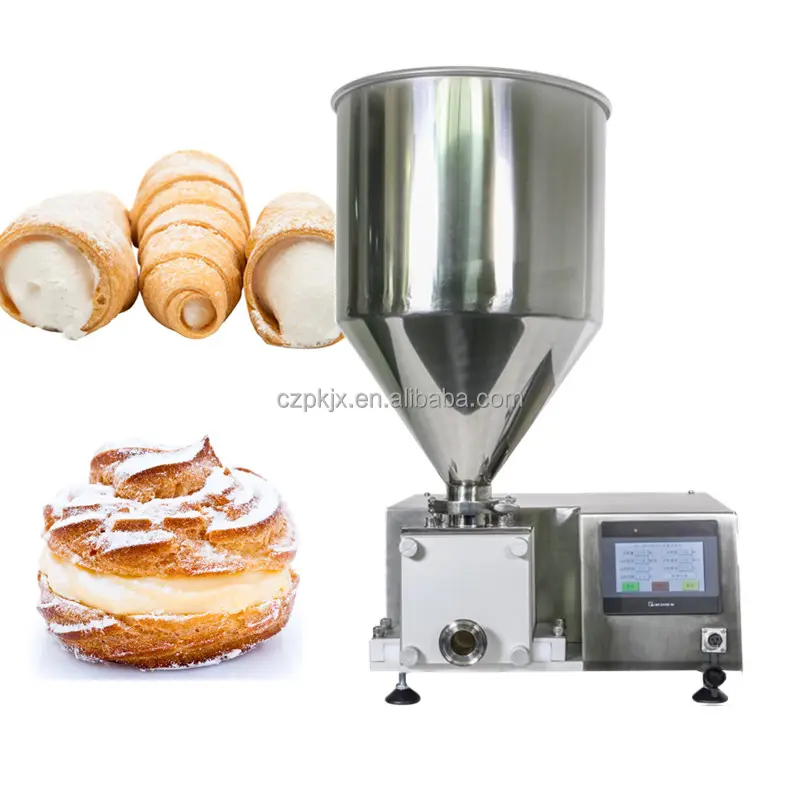 산업 기계 용 기계 잼 버터 퍼프 코어 주입 빵 충전 기계 비스킷 빵에 사용