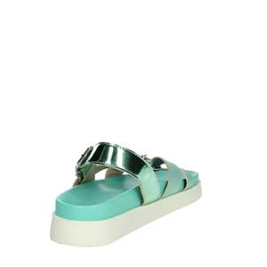 Liu-Jo Flat <b>Sandals</b> Verde Acqua Women's Size 37 Platform Straps Buckle Design - Product Image 3