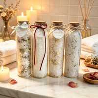 Brinelume – Sel de Bain Cristallin de l'Himalaya en Gros, Sel d'Epsom Naturel, Sel de Mer, Parfum Coco Rose, Bain Relaxant à Domicile, Cadeau Corporel, Marque Privée