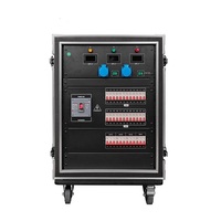 Boîte de distribution portable 24 voies CEE pour spectacles sur scène, IP44, 220V, 16A, avec voyant lumineux, triphasée, 5 fils