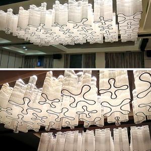 Venta caliente boda Luz Decoración banquete salón iluminación Villa Hotel proyecto personalizado araña - Product Image 5