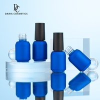 Vente en gros de flacons de vernis à ongles UV bleus vides de 6 ml avec bouchon et pinceau