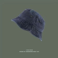 Chapeau de pêcheur en denim japonais, design fin, qui flattere le visage des petites filles, chapeau pare-soleil sans maquillage, chapeau polyvalent pour couple