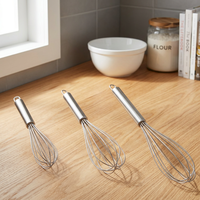 Fouet en fil d'acier inoxydable, compatible lave-vaisselle, ustensiles de cuisine, fouet ballon |   Outil de mélange et de cuisson pour la cuisine