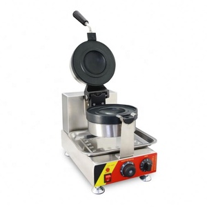 Mesin pembuat wafel komersial pembuat Burger Gelato Panini es krim Sandwich piring pemanas panggangan tekan pembuat wafel Burger - Product Image 2