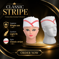 Topi Koki Sekali Pakai dari Kertas untuk Restoran - Promo!