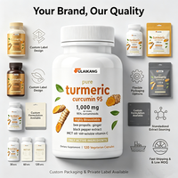 Curcuma Curcumine 95% Qualité Alimentaire Capsules 1000mg Poivre Noir Gingembre Huile MCT Haute Absorption Marque Privée en Bouteille