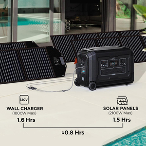 สถานีพลังงานสำรองแบบพกพา 7000W แบตเตอรี่ LiFePO4 ชาร์จพลังงานแสงอาทิตย์ เครื่องกำเนิดไฟฟ้าแบบพกพา 220V UPS 5000 วัตต์ - Product Image 5