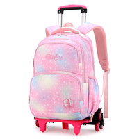 Sac à dos à roulettes pour écoliers du primaire, nouvelle collection, vente directe usine, design élégant et moderne, avec coussin d'air, pour femmes.