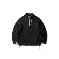 Sudadera Cortavientos de Forro Polar Suave para Parejas, Estilo Montaña, Cuello Alto, Ajuste Holgado, Otoño/Invierno
