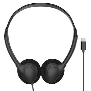 Casques téléphoniques filaires USB-C pour PC, ordinateur portable, téléphone portable, rotation à 180 degrés, utilisation en avion, étanchéité IPX-4, unité de haut-parleur de 30 mm - Product Image 6