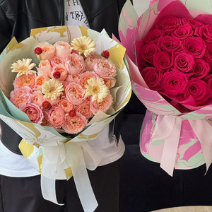 Thiết kế sang trọng bó hoa giấy không thấm nước wrapper 20sheets/Túi hoa Hàn Quốc giấy gói với chất lượng tốt nhất - Product Image 2