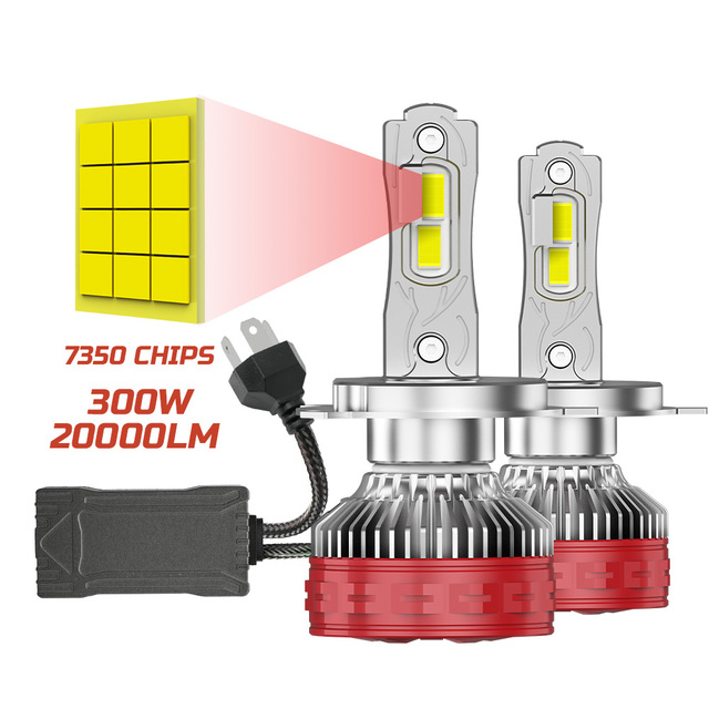Newest H11 Led Headlight Bulbs 300W 20000LM High Power Car Led Headlight H4 H7