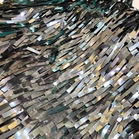 Nouvelle Arrivée Tissu en Dentelle Perlée Brodé de Paillettes Longues et Élégantes pour Robes de Soirée Scintillantes et Spectacles de Mode