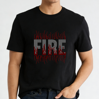 Transferts thermocollants personnalisés en strass motif feu pour T-shirt