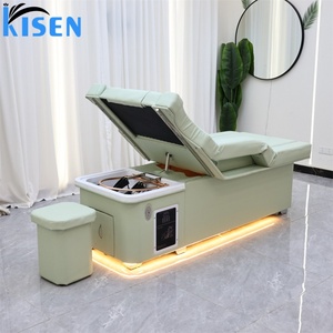 Kisen Fashion Japeness Head Therapy Shampoo Bed SPA Foot Bath Customized Hair Wash Bed Pedicure Chair Salon Unit - Product Image 2