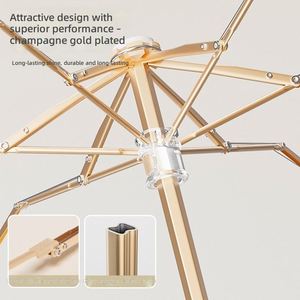 Parapluie mini format étudiant pour femme, protection solaire toutes saisons, double usage, résistant aux UV, style capsule - Product Image 4