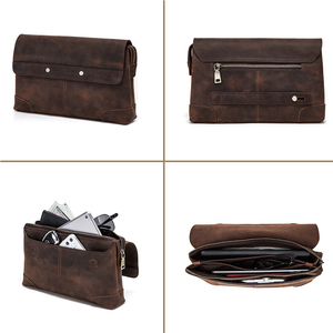 <span class=keywords><strong>Pochette</strong></span> Uomo in Pelle "Crazy Horse" Vintage Casual <span class=keywords><strong>con</strong></span> Scomparti Multipli per iPad da 7.9 Pollici, Lusso - Product Image 3