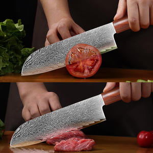 IOKO 67 طبقات مقبض خشب أغيليرا سكين الشيف الخبز فائدة كليفر النمط الياباني الدمشقي - Product Image 5