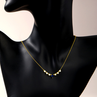 Plaqué or Femme Fille Cadeau Mode Simple Chic Bijoux S925 Argent Sterling Charme Chaîne Ras Du Cou Croix Pendentif Collier
