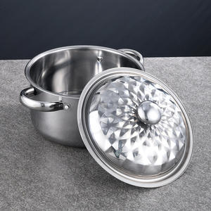 Marmite en acier inoxydable avec couvercle, multifonctionnelle, pour la maison et le commerce, 5L, compatible <span class=keywords><strong>gaz</strong></span> et <span class=keywords><strong>induction</strong></span>, résistante à la chaleur, marmite à fond épais - Product Image 4