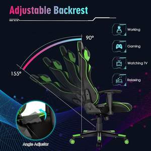 Échantillon gratuit Nouveau design Chaises de jeu de course Rgb Chaise de sport électronique Chaise de bureau de haute qualité <span class=keywords><strong>pour</strong></span> joueurs Chaises longues avec LED - Product Image 5