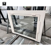 Fenêtres de service en acier de verre blanc avec vérin à gaz pour maisons Design minimaliste Fenêtre à double vitrage en fer forgé