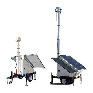 Remorque de sécurité solaire mobile avec 3 <span class=keywords><strong>panneaux</strong></span> <span class=keywords><strong>solaires</strong></span> pour sites isolés et surveillance hors réseau - Product Image 1