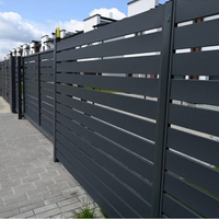 Panneau de clôture en aluminium noir, clôture tubulaire en métal pour la sécurité résidentielle, pour villa et maison de luxe