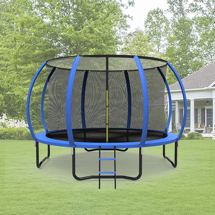 Zoshine Groot Formaat Aangepaste Outdoor Trampoline 3 Phes Voor Kinderen Met Veiligheid Behuizing Net