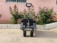 Chariot utilitaire pliable à 4 roues en mousse PU, facile à transporter, à pleine charge, tout-terrain, portable et pliable, avec poussette en métal et plastique pour bébé.