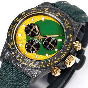 Montre mécanique de sport RO luxueuse, style rétro, coloris jaune-vert classique, idéale pour les expositions d'art et les ventes aux enchères - Product Image 3