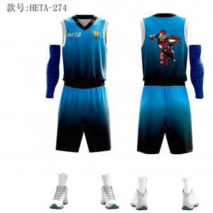 Wholesale Customized Men's <b>Basketball</b> Jerseys Shorts New Design Color Sublimation Print <b>Basketball</b> Uniform Set Sport Vest - Product Image 2