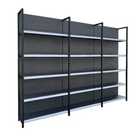 Étagère de présentation robuste personnalisée pour supermarché, en métal noir, étagère commerciale, rayonnage pour centre commercial, étagère d'exposition pour magasin