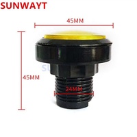 Interrupteur à bouton-poussoir LED rond de 45mm avec 5 couleurs pour machines d'arcade et de grue
