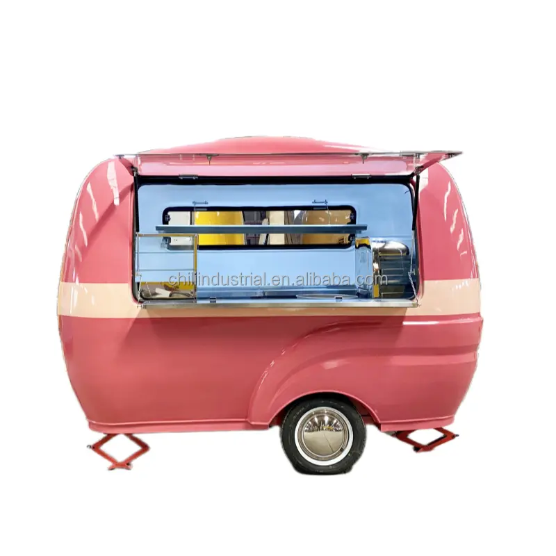 Caminhão Ao Ar Livre Pequeno Com Congelador Pet Van Suco De Vinho Quiosque Bar Food Trailer Lovely Decorative Flower Carrinho De Sorvete Italiano
