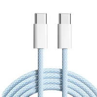 Cable de Carga Rápida Tipo C a Tipo C de Alta Velocidad 1m PD 20W 60W, Cable de Datos USB Económico para Teléfono Móvil