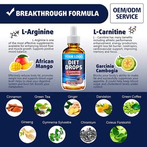 טיפות שמן דיאטה נוזליות מולטי-ויטמין בהתאמה אישית במחיר מפעל, מטבוליזם מהיר של שומן לירידה במשקל ועיצוב גוף בריא למבוגרים - Product Image 4