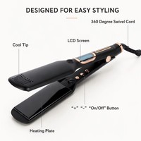 Chauffe-rapide professionnel pour salon MCH 500 ° Lisseur à cheveux en titane F pour traitement à la kératine brésilienne, logo personnalisé