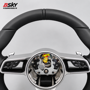 Volante de Cuero de Alta Calidad Compatible con Panamera, Boxster, Taycan, <span class=keywords><strong>Carrera</strong></span> <span class=keywords><strong>GT</strong></span> 912, 914, 918, <span class=keywords><strong>924</strong></span>, 928, 930, 959, 968 - Product Image 5