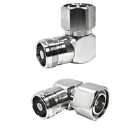 Adaptateur Convertisseur Connecteurs Coaxiaux RF 4.3/10 Mini Din Mâle 90 Degrés vers 4.3-10 Mini Din Femelle