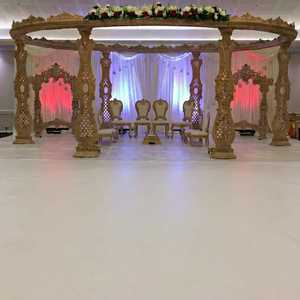 Conjunto de Mandap de Madera con Temática Raj Mahal para Bodas de Ensueño, Mandap de Madera para Eventos, Mandap de Madera Marwari para Bodas en Interiores, Mandap de Madera Shahi - Product Image 1